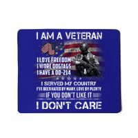 I Am A Veteran I Love Freedom My Country Funny Veteran Gift Mousepad