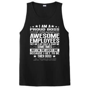 I Am A Proud Boss Of Freaking Awesome Employees Funny Boss Gift PosiCharge Competitor Tank