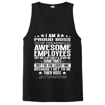 I Am A Proud Boss Of Freaking Awesome Employees Funny Boss Gift PosiCharge Competitor Tank