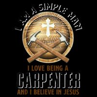 I Am A Simple Man I Love Being A Carpenter Believe In Jesus Wool Snapback Cap