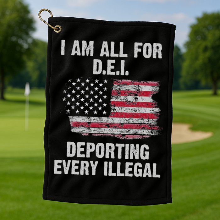 I Am All For Dei Deporting Every Illegal Golf Towel