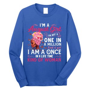 Im A August Afro Black Queen Leo Virgo Birthday Meaningful Gift Long Sleeve Shirt