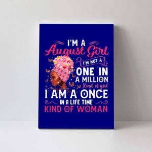 Im A August Afro Black Queen Leo Virgo Birthday Meaningful Gift Canvas