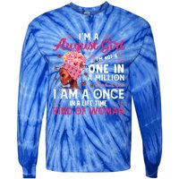 Im A August Afro Black Queen Leo Virgo Birthday Meaningful Gift Tie-Dye Long Sleeve Shirt