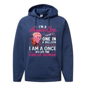 Im A August Afro Black Queen Leo Virgo Birthday Meaningful Gift Performance Fleece Hoodie