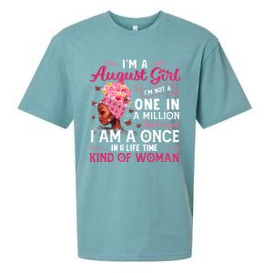 Im A August Afro Black Queen Leo Virgo Birthday Meaningful Gift Sueded Cloud Jersey T-Shirt