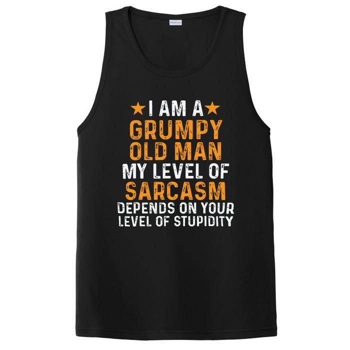 I Am A Grumpy Old Man My Level Of Sarcasm PosiCharge Competitor Tank