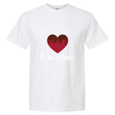 It's All About The Chocolate Funny Valentine's Heart Shape Gift Garment-Dyed Heavyweight T-Shirt