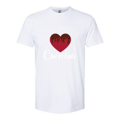 It's All About The Chocolate Funny Valentine's Heart Shape Gift Softstyle® CVC T-Shirt