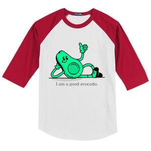 I Am A Avocado Funny Family Gifts Selfie Kids Colorblock Raglan Jersey