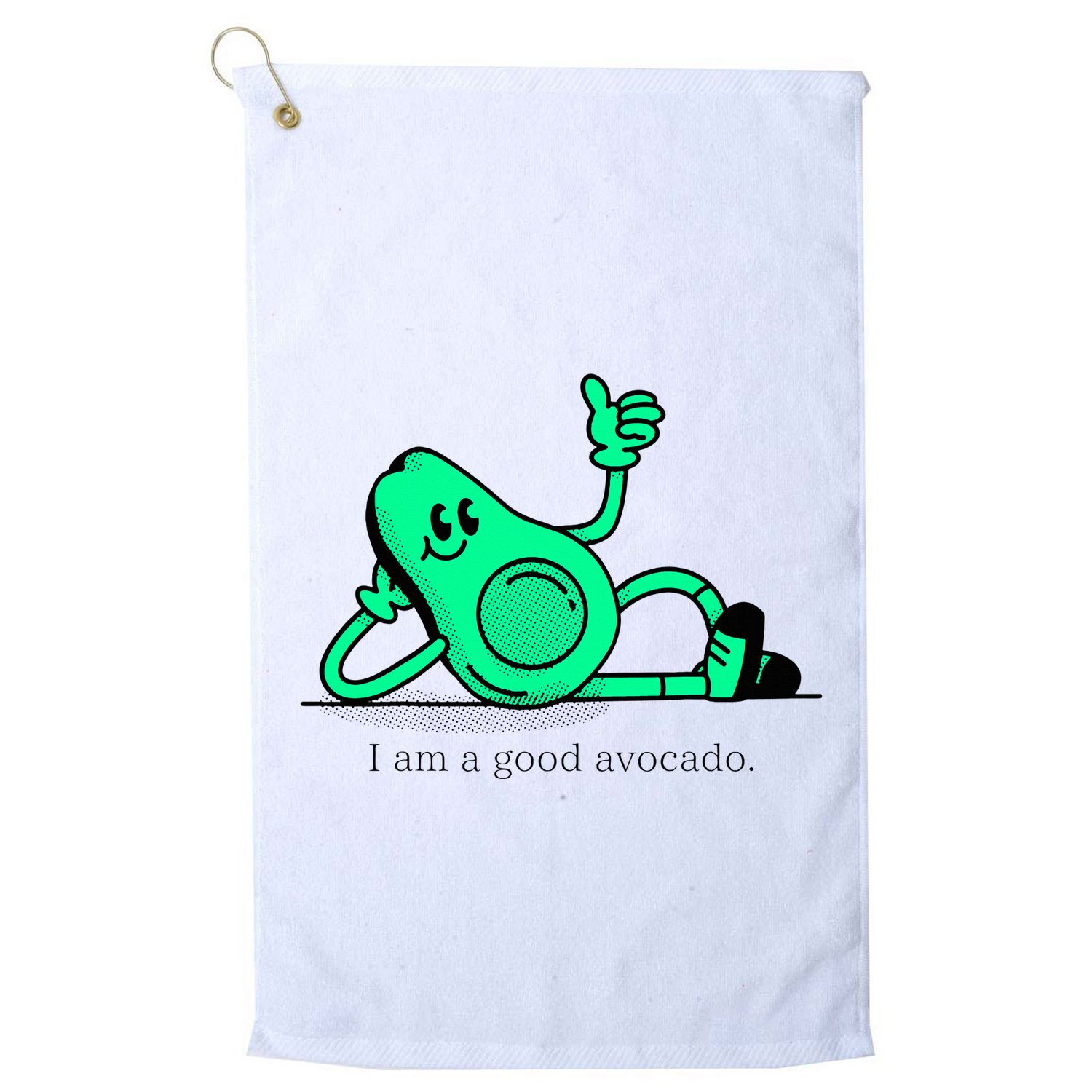 I Am A Avocado Funny Family Gifts Selfie Golf Towel