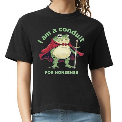 I Am A Conduit For Nonsense Funny Frog Comfort Colors Boxy T-Shirt