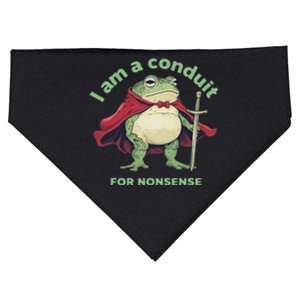 I Am A Conduit For Nonsense Funny Frog USA-Made Doggie Bandana