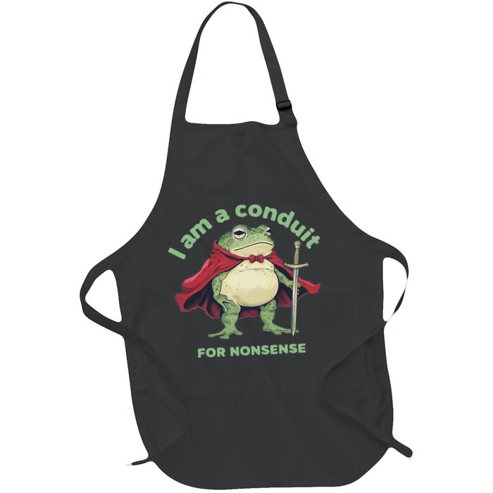 I Am A Conduit For Nonsense Funny Frog Apron