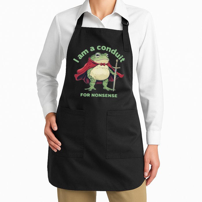 I Am A Conduit For Nonsense Funny Frog Apron