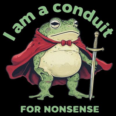 I Am A Conduit For Nonsense Funny Frog T-Shirt
