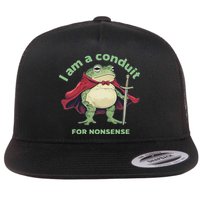 I Am A Conduit For Nonsense Funny Frog Flatbill Hat