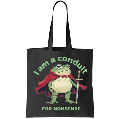 I Am A Conduit For Nonsense Funny Frog Bag