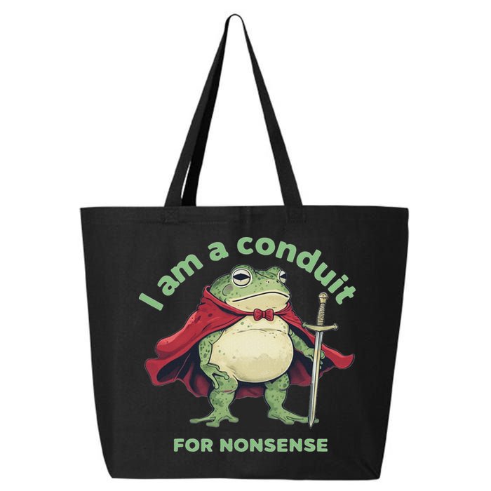 I Am A Conduit For Nonsense Funny Frog 25L Jumbo Tote