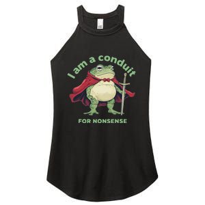 I Am A Conduit For Nonsense Funny Frog Women's Perfect Tri Rocker Tank