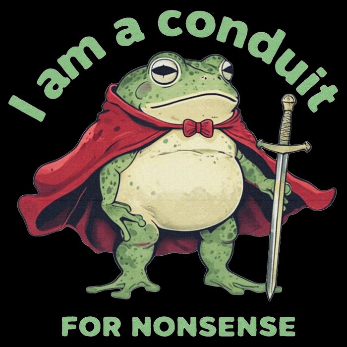 I Am A Conduit For Nonsense Funny Frog Zip Tote Bag