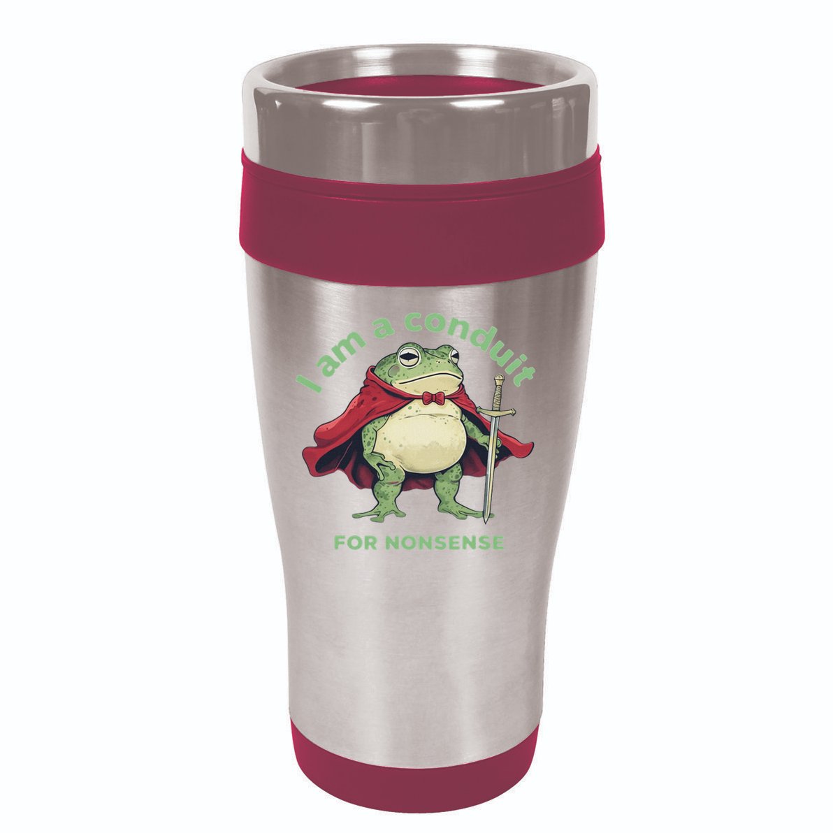I Am A Conduit For Nonsense Funny Frog 16oz Travel Tumbler