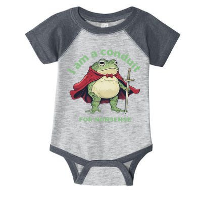 I Am A Conduit For Nonsense Funny Frog Infant Baby Jersey Bodysuit
