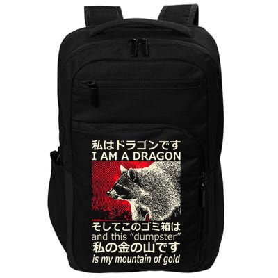 I Am A Dragon And This Dumpster Is My Mountain Gf Gold Gift Impact Tech Backpack