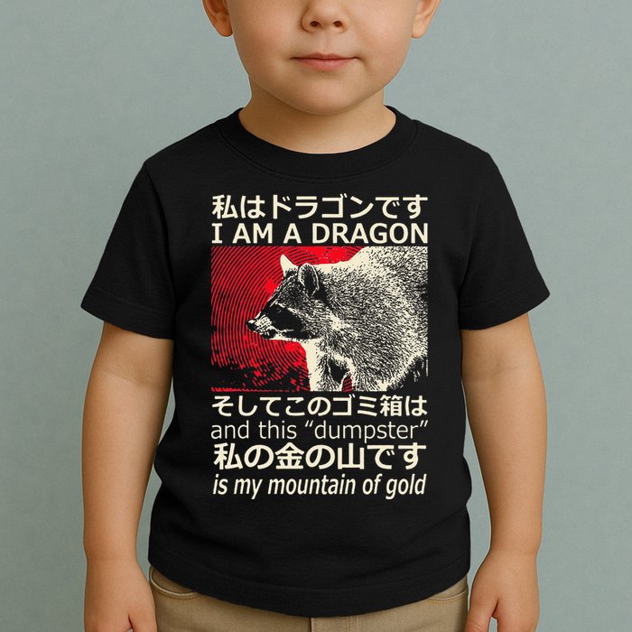 I Am A Dragon And This Dumpster Is My Mountain Gf Gold Gift Toddler T-Shirt