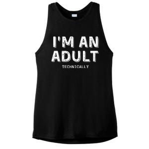 Im An Adult Technically Funny 18th Birim An Adult Technically Ladies PosiCharge Tri-Blend Wicking Tank