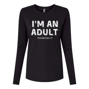 Im An Adult Technically Funny 18th Birim An Adult Technically Womens Cotton Relaxed Long Sleeve T-Shirt