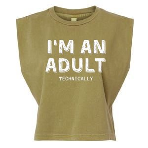 Im An Adult Technically Funny 18th Birim An Adult Technically Garment-Dyed Women's Muscle Tee