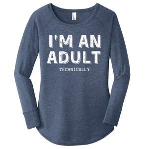 Im An Adult Technically Funny 18th Birim An Adult Technically Women's Perfect Tri Tunic Long Sleeve Shirt