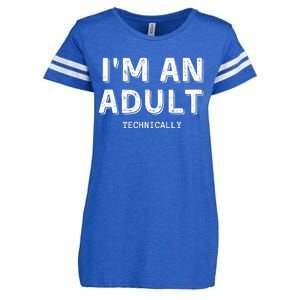 Im An Adult Technically Funny 18th Birim An Adult Technically Enza Ladies Jersey Football T-Shirt