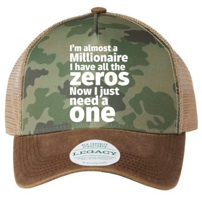 I'm Almost A Millionaire Funny Sarcastic Rich And Wealthy Cute Gift Legacy Tie Dye Trucker Hat