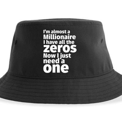 I'm Almost A Millionaire Funny Sarcastic Rich And Wealthy Cute Gift Sustainable Bucket Hat