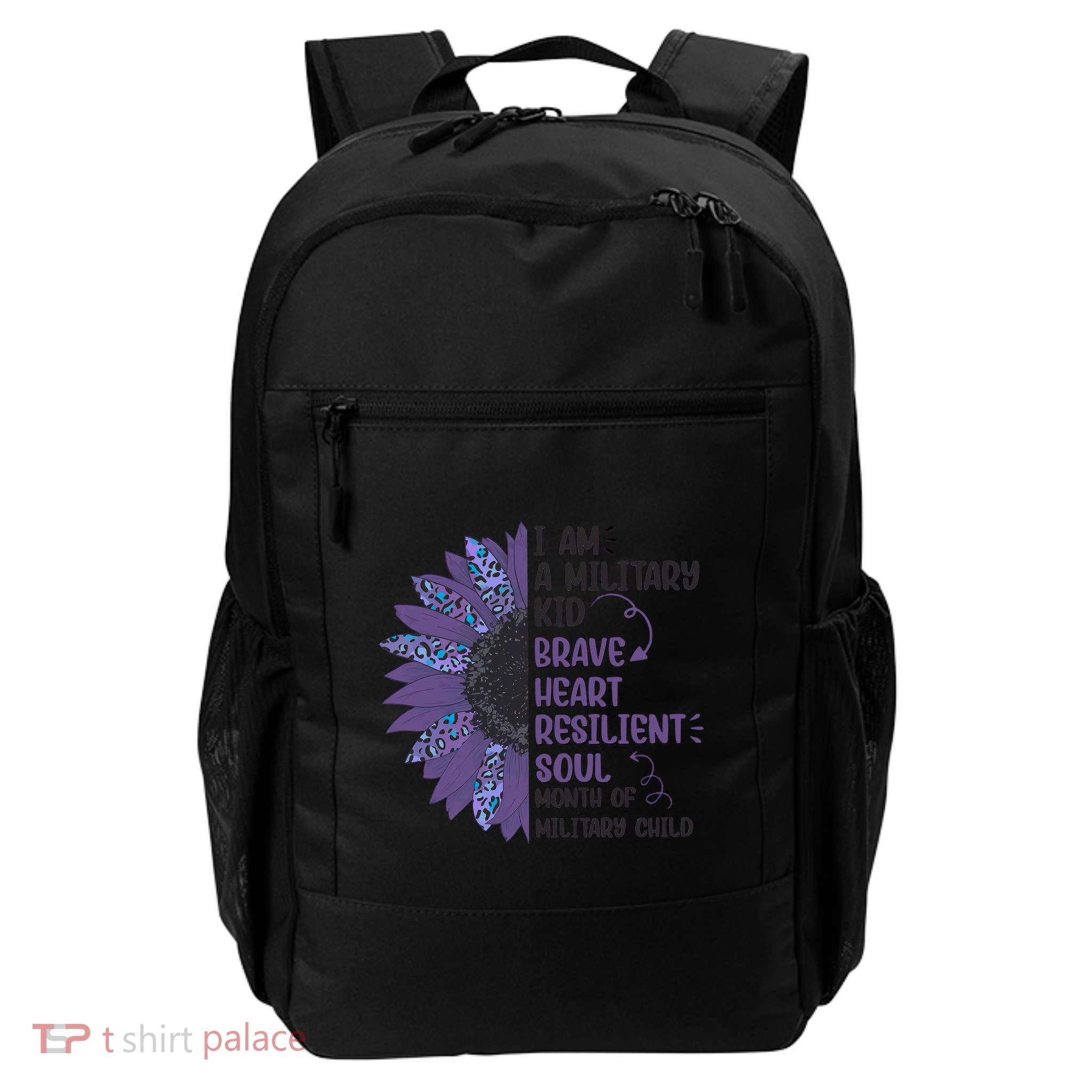 I Am A Military Child Brave Heart Resilient Soul Month Of Military Child Backpack