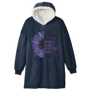 I Am A Military Child Brave Heart Resilient Soul Month Of Military Child Hooded Wearable Blanket