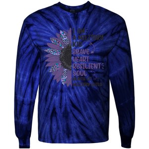 I Am A Military Child Brave Heart Resilient Soul Month Of Military Child Tie-Dye Long Sleeve Shirt