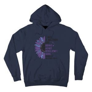 I Am A Military Child Brave Heart Resilient Soul Month Of Military Child Tall Hoodie