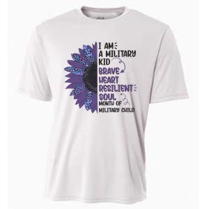 I Am A Military Child Brave Heart Resilient Soul Month Of Military Child Cooling Performance Crew T-Shirt