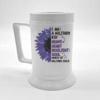 I Am A Military Child Brave Heart Resilient Soul Month Of Military Child Beer Stein