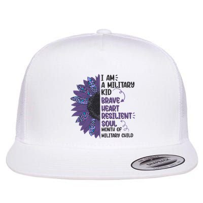 I Am A Military Child Brave Heart Resilient Soul Month Of Military Child Flatbill Hat