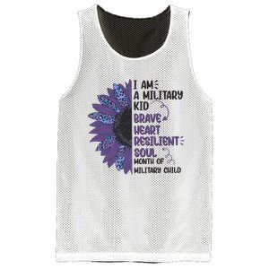 I Am A Military Child Brave Heart Resilient Soul Month Of Military Child Mesh Reversible Basketball Jersey Tank