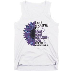 I Am A Military Child Brave Heart Resilient Soul Month Of Military Child Tank Top