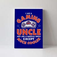 I Am A Gaming Uncle Funny Gamer Video Game Controller Retro Gift Canvas