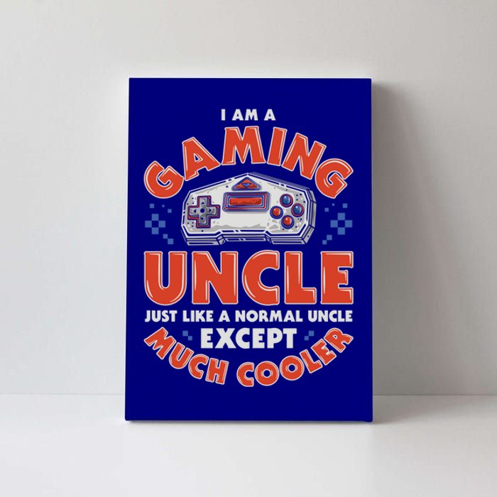 I Am A Gaming Uncle Funny Gamer Video Game Controller Retro Gift Canvas