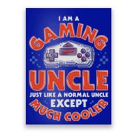 I Am A Gaming Uncle Funny Gamer Video Game Controller Retro Gift Poster