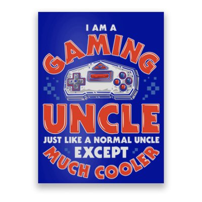 I Am A Gaming Uncle Funny Gamer Video Game Controller Retro Gift Poster