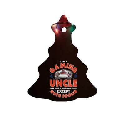 I Am A Gaming Uncle Funny Gamer Video Game Controller Retro Gift Ceramic Tree Ornament